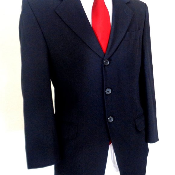 FENDI MEN NAVY BLUE SPORTS JACKET SIZE 37 R - Picture 10 of 12